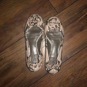 Tory Burch Snake Skin Flats
